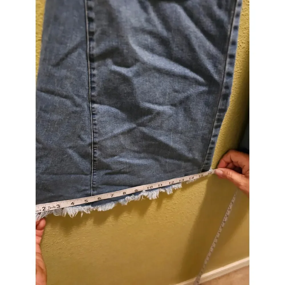 Newbury Kustom Pull on Distressed Flare Jeans - Picture 4 of 4